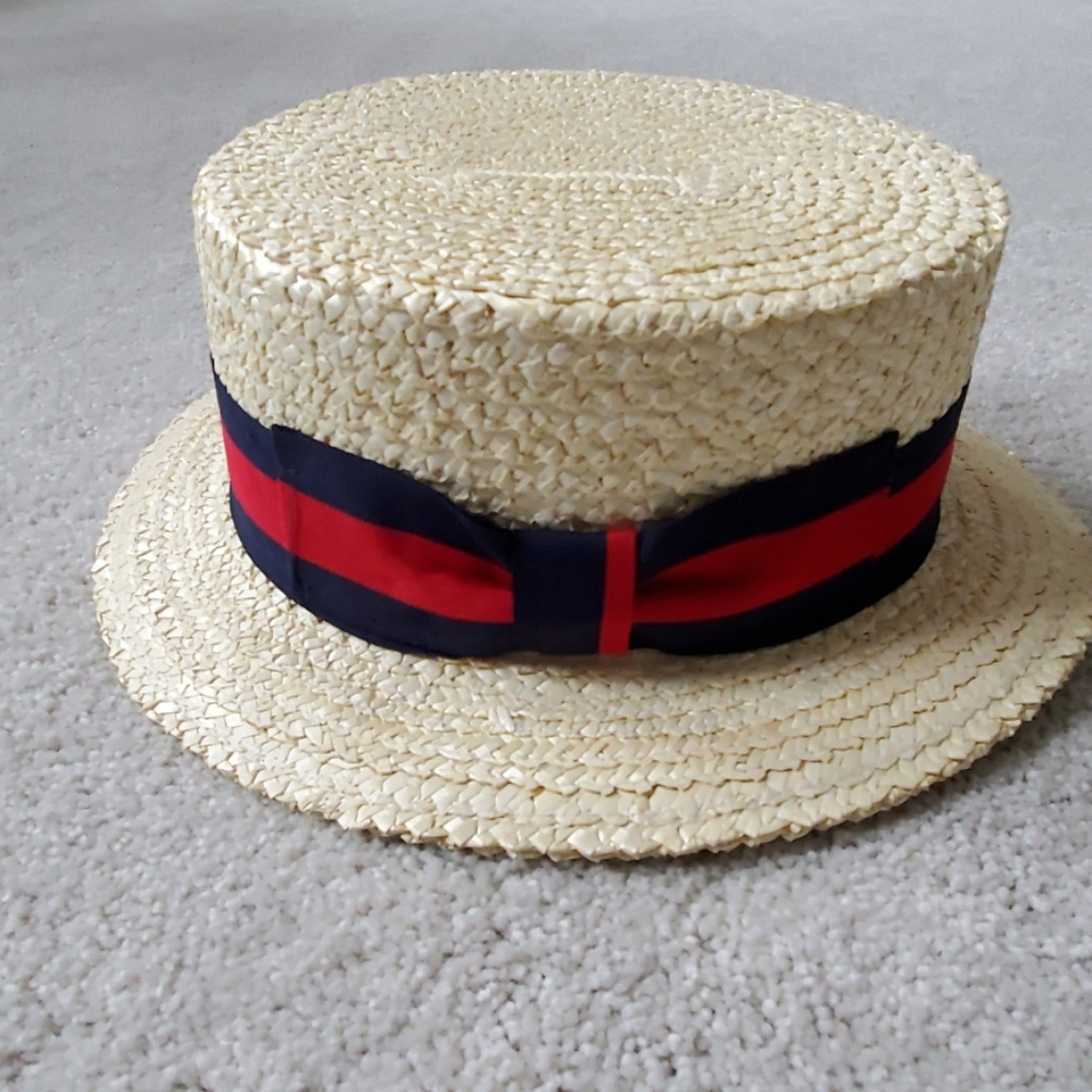 Straw boater hat